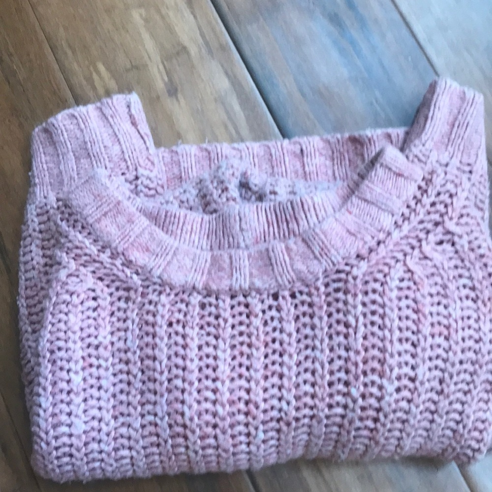 Pink XS American eagle cropped sweater